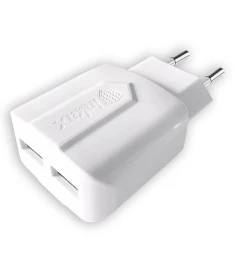 СЗУ-адаптер Inkax CD-21 + Lightning-кабель 2.1A 2USB (Белый)
